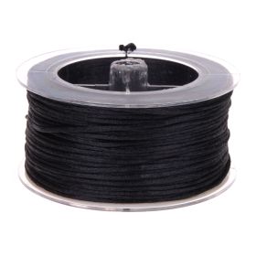 Satin ribbon Ø 1.5 mm - 50 meters 'black' 10 in stock 