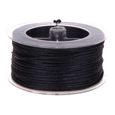 Satinband Ø 1,5 mm • 1 Meter 'schwarz' 77 auf Lager