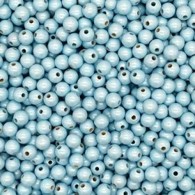 Wooden beads mother-of-pearl 10mm - 50 pieces 'baby blue' 39 in stock 