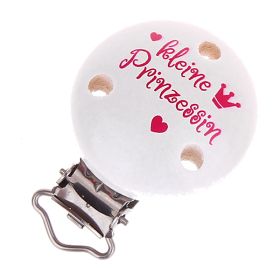 Pacifier clip little princess 'white-pink' 22 in stock 