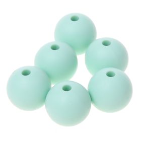 Silicone bead 12mm 'mint' 14 in stock 