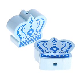 Royal crown motif bead 'baby blue' 119 in stock 