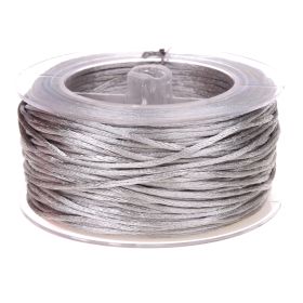 Satin ribbon Ø 1.5 mm - 50 meters 'gray' 13 in stock 