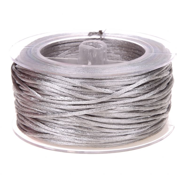 Satinband Ø 1,5 mm • 1 Meter 'grau' 82 auf Lager