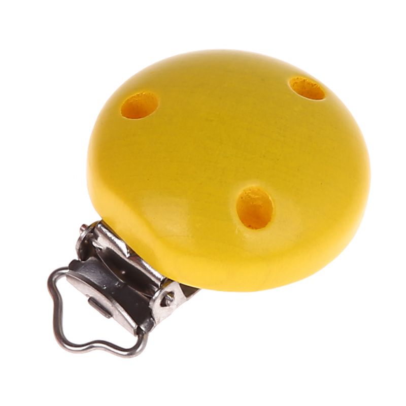 Wooden clip / pacifier clip Ø35mm 'yellow' 192 in stock 