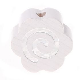 Motif bead glitter flower spiral 'white' 343 in stock 