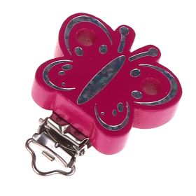 Glitter butterfly clip 'dark pink' 278 in stock 
