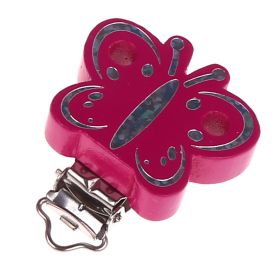 Schmetterlingclip Glitzer 'dunkelpink' 266 auf Lager