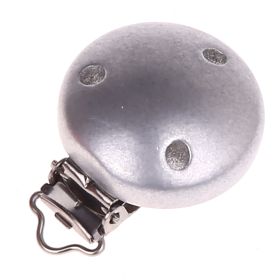 Holzclip / Schnullerclip Ø35mm 'silber' 173 auf Lager