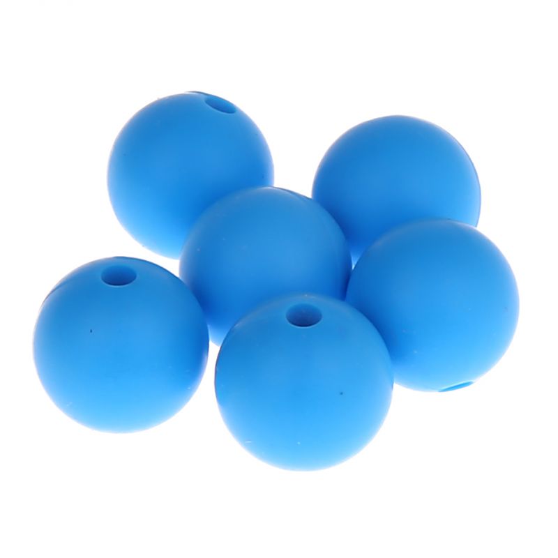 Silikonperle 12mm 'skyblau' 243 auf Lager