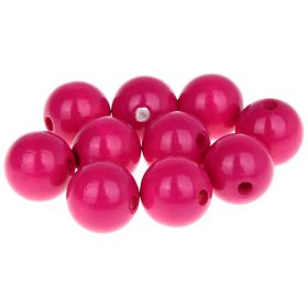 Holzperlen 18mm • 10 Stück 'dunkelpink' 250 auf Lager