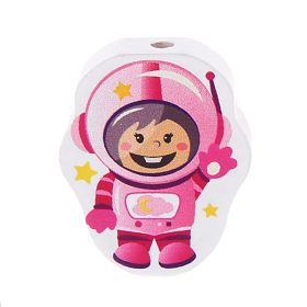 Astronaut motif bead 'pink' 51 in stock 