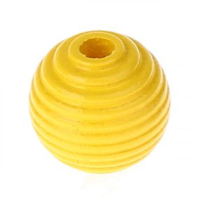 Rillenperlen 14mm • 10 Stück 'gelb' 190 auf Lager