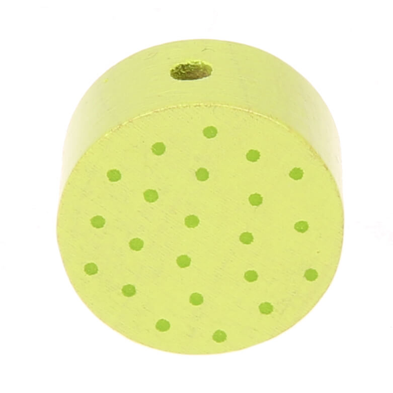 Motivperle Scheibe Punkte 'lemon' 6 auf Lager