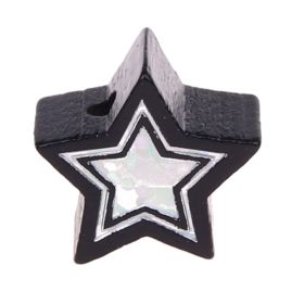 Motivperle Glitzerstern 'schwarz' 250 auf Lager