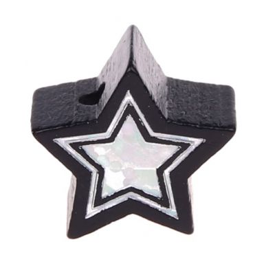 Motivperle Glitzerstern 'schwarz' 212 auf Lager