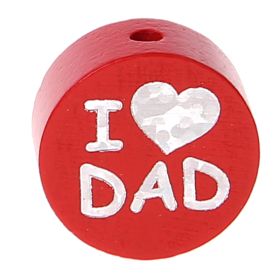 Wendemotiv-Perle I Love MOM / DAD 'rot' 439 auf Lager