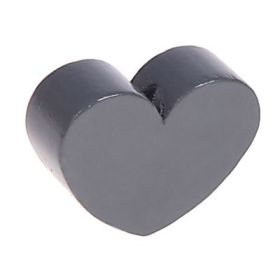 Motif bead shaped bead heart large 'gray' 1583 in stock 