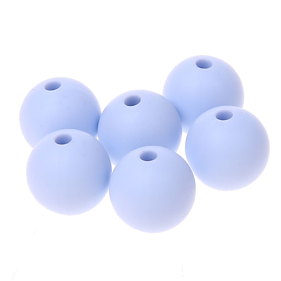 Silikonperle 12mm 'babyblau' 325 auf Lager