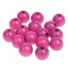 Wooden beads 10mm - 50 pieces 'pink' -6 in stock 