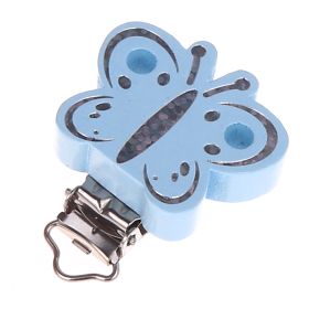 Schmetterlingclip Glitzer 'babyblau' 306 auf Lager