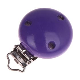 Wooden clip / pacifier clip Ø35mm 'purple' 3516 in stock 