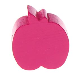 Apple motif bead 'dark pink' 5 in stock 