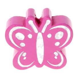Motivperle Schmetterling Glitzer 'pink' 1509 auf Lager