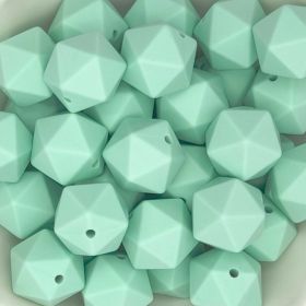 Hexagonperle Silikon 16mm 'mint' 141 auf Lager