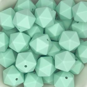 Hexagonperle Silikon 16mm 'mint' 85 auf Lager
