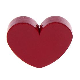 Motif bead shaped bead heart large 'bordeaux' 888 in stock 