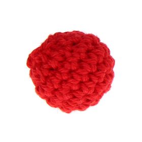 Häkelperle 20mm 'rot' 36 auf Lager