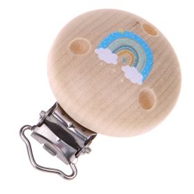 Schnullerclip Regenbogen 'babyblau' 59 auf Lager