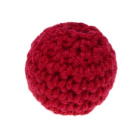 Crochet bead 25 mm 'bordeaux' 206 in stock 