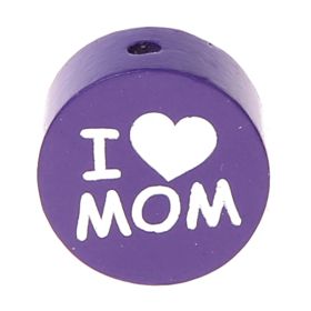 Reversible motif bead I Love MOM / DAD 'purple' 532 in stock 