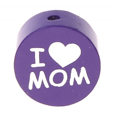 Wendemotiv-Perle I Love MOM / DAD 'lila' 592 auf Lager