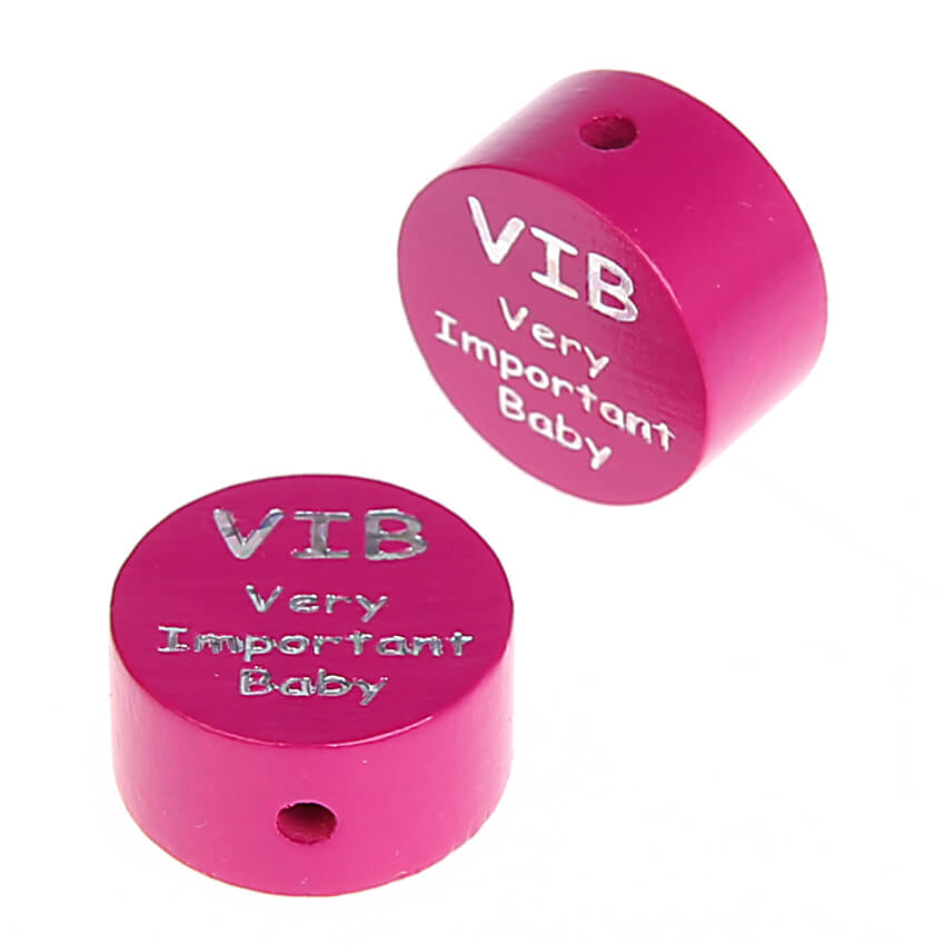 Motivperle Scheibe VIB Very Important Baby 'dunkelpink' 2529 auf Lager