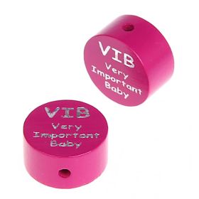 Motivperle Scheibe VIB Very Important Baby 'dunkelpink' 2346 auf Lager
