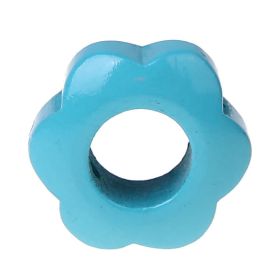 Perforated flower motif bead 'light turquoise' 2660 in stock 