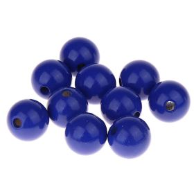 Holzperlen 15mm • 10 Stück 'dunkelblau' 93 auf Lager