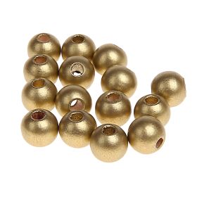 Holzperlen 8mm • 50 Stück 'gold' 85 auf Lager