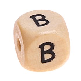 Printed wooden letter cubes 11 mm B-ware 10 pieces 'B' 9 in stock 