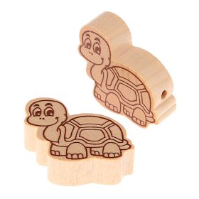 Turtle motif bead - 10 pieces 'nature' 45 in stock 