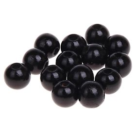 Holzperlen 10mm • 50 Stück 'schwarz' 184 auf Lager