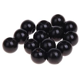 Wooden beads 10mm - 50 pieces 'black' 0 in stock 