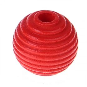 Grooved beads 14mm - 10 pieces 'red' 7 in stock 