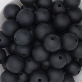 Silikonperle 12mm 'schwarz' 190 auf Lager