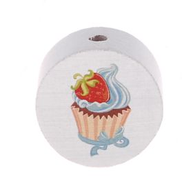 Motivperle Scheibe Cupcake 'babyblau' 1079 auf Lager