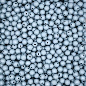 Pastellfarben Holzperlen 10mm • 50 Stück 'taubenblau' 291 auf Lager
