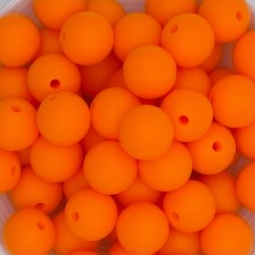 Silicone bead 12mm 'orange' 254 in stock 
